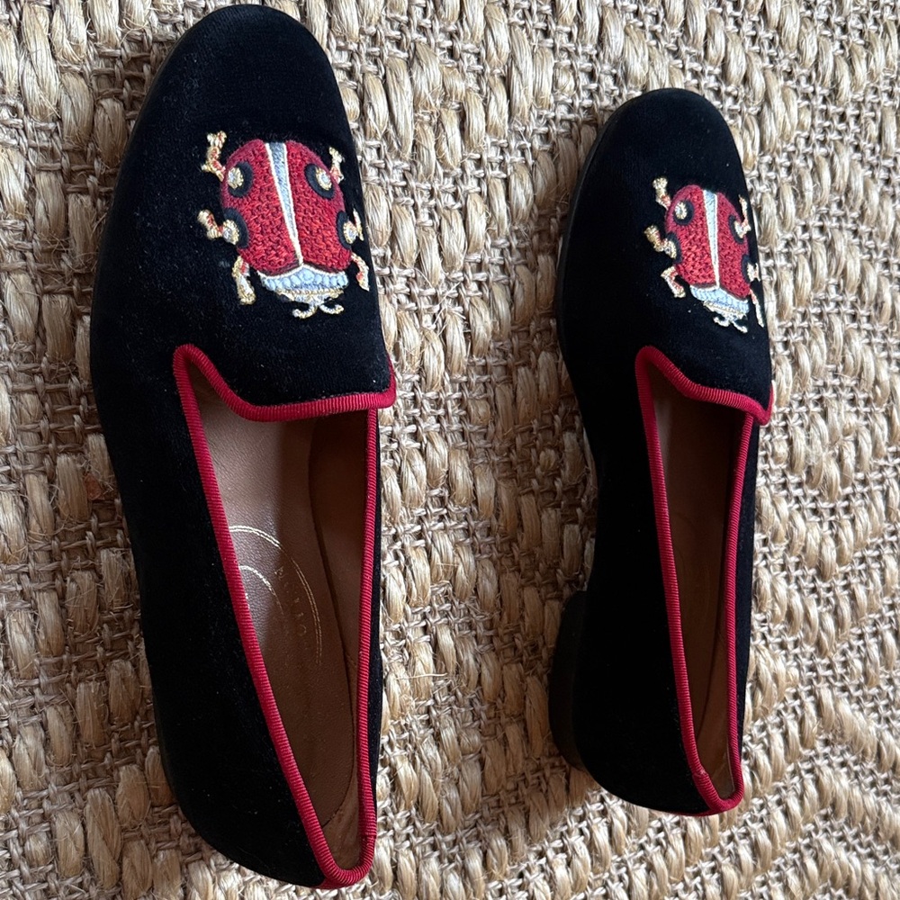 Stubbs & Wootton Black and Red Loafers - Picture 4 of 8